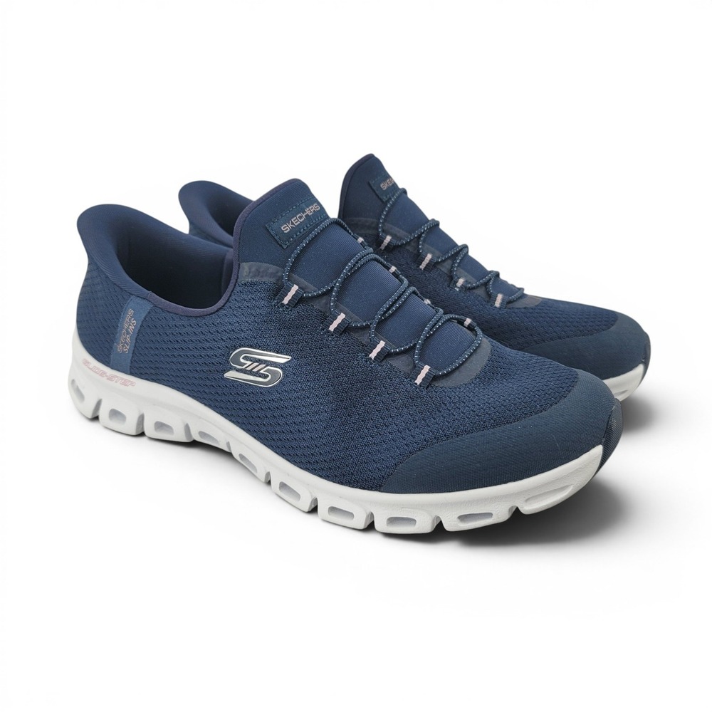Skechers Slip Ins Glide Step Pursuit 9.5W Navy Walking Comfort Sneakers